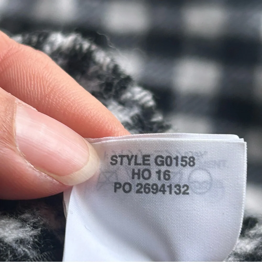 J. Crew Double-faced plaid and houndstooth wool‎ scarf